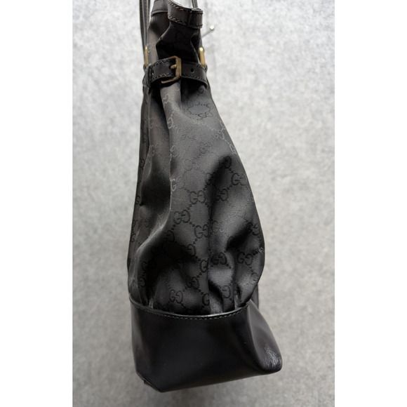 Gucci Tote Bag Womens Large Black GG Leather Monogram Italy Shoulder Handbag - Picture 8 of 16